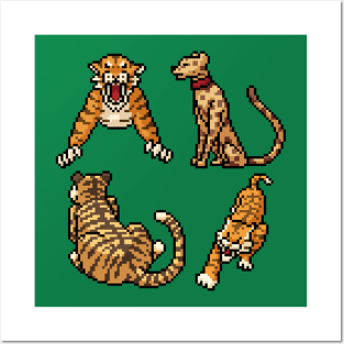 Pixel Jungle Tiger Posters and Art